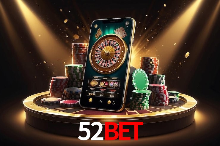 Imagem promocional da 52bet mostrando a plataforma e suas vantagens